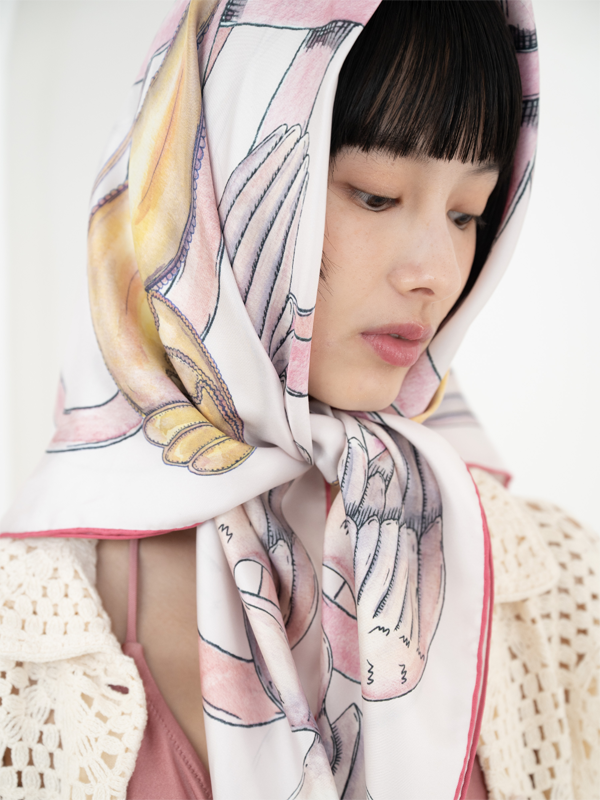 スカーフのアレンジ