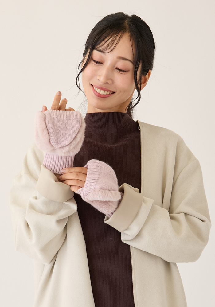 2WAYのファーグローブ